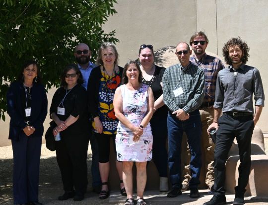  HPD Staff at the 2026 Heritage Preservation Awards.  From L to R: Irene Rubio, Gretchen Brock, Matt Saionz, Karla McWilliams, Michelle Ensey, Katie Brewer, Steven Moffson, Cash Ficke, Adam Vitale.  Missing: Bridget Barela, Cortney Wands, Derek Pierce, Geoff Cunnar, Jennifer Sandoval, Jessica Badner, Karen Leone. Kendall McGowan, Rachel Johnson, and Socorro Salazar